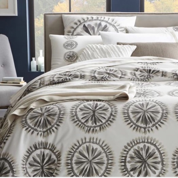 West Elm Bedding Medallion Feather King Duvet New Poshmark